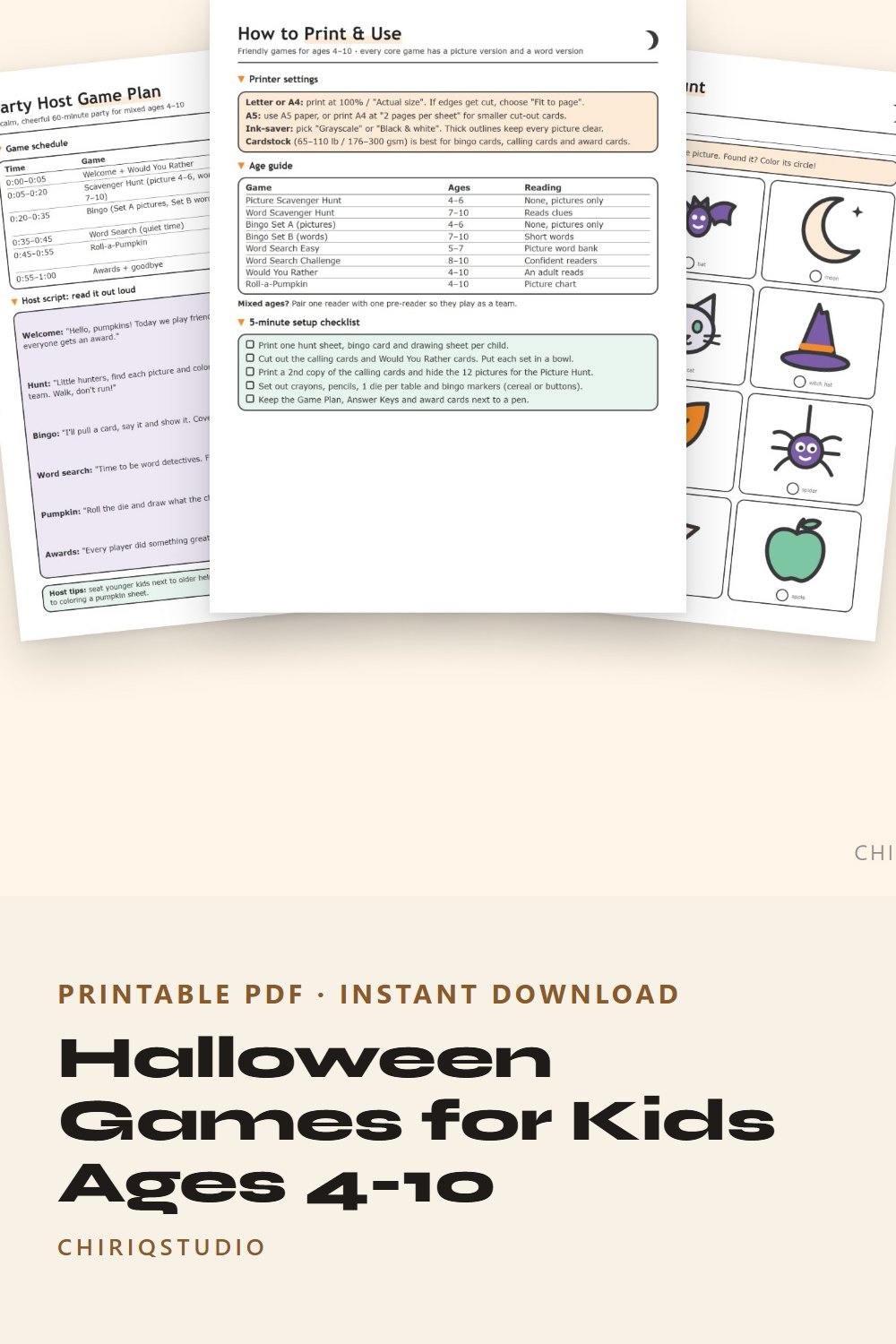Halloween Games for Kids Ages 4-10