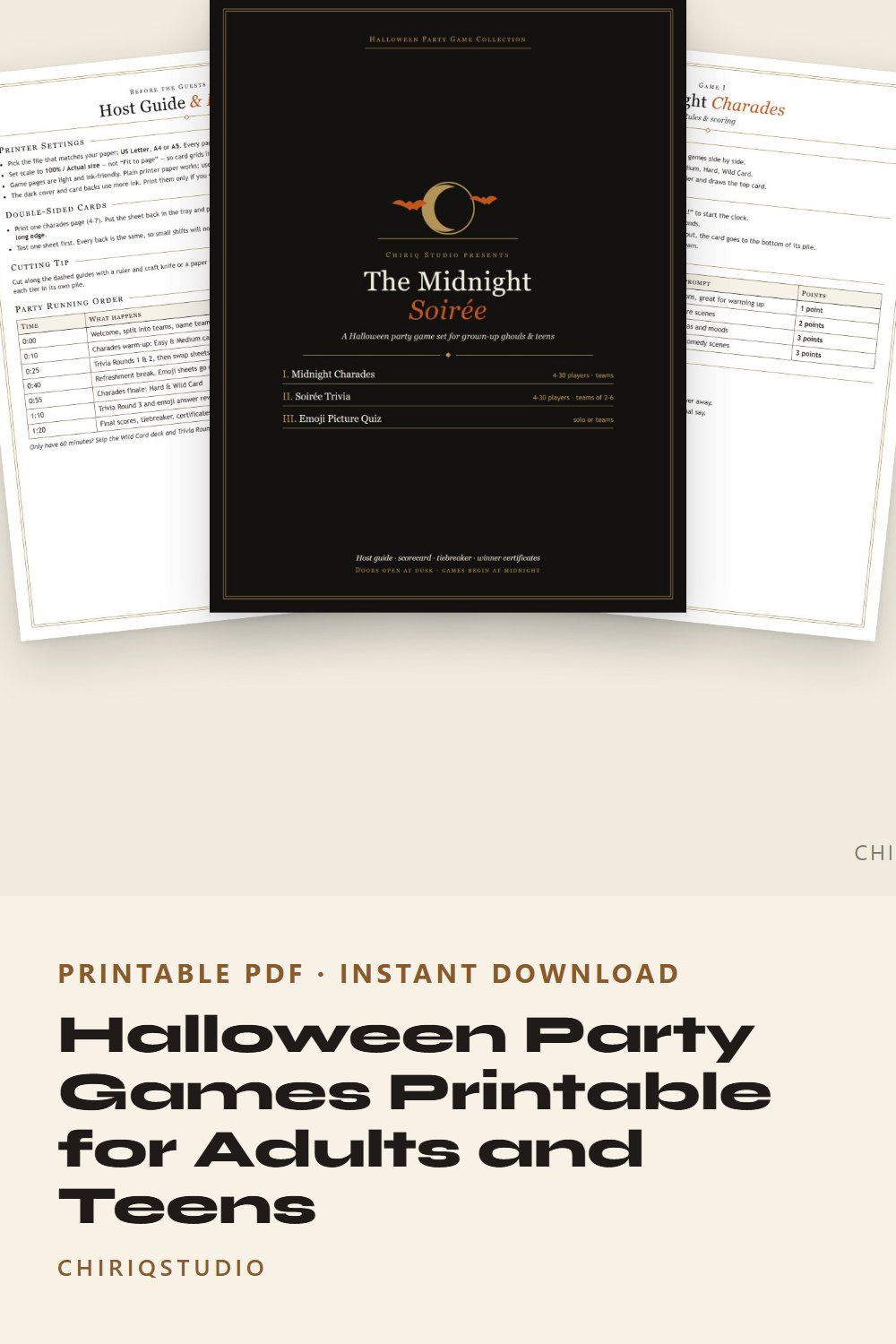 Halloween Party Games Printable for Adults and Teens