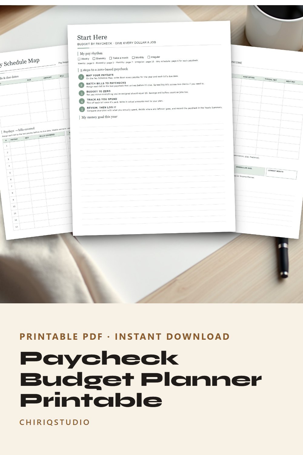 Paycheck Budget Planner Printable